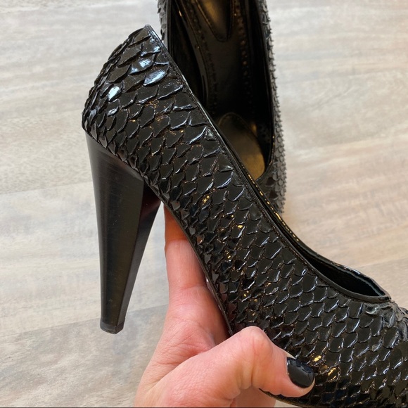 Proenza Schouler snakeskin black pumps heels 37 7 - Picture 6 of 8